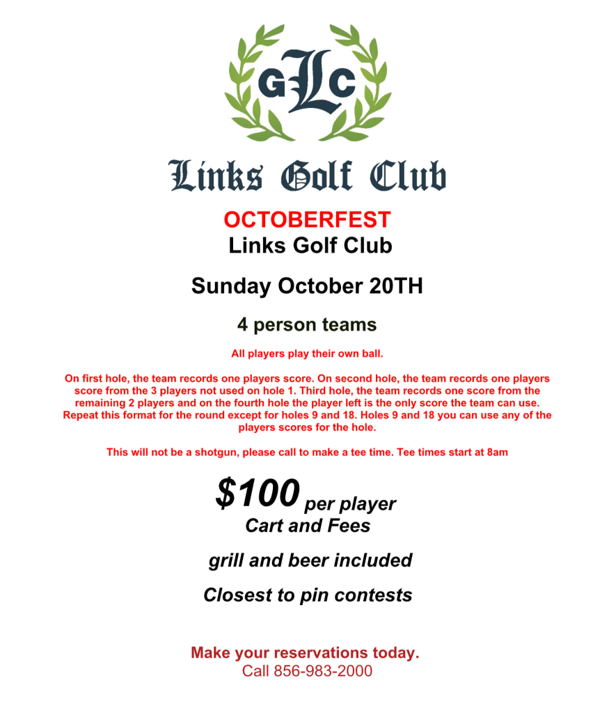 The Links 2024 Oktoberfest Scramble Flyer